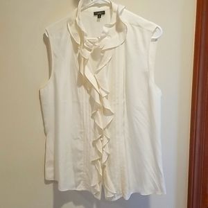 Sleeveless Cream Colored Blouse
